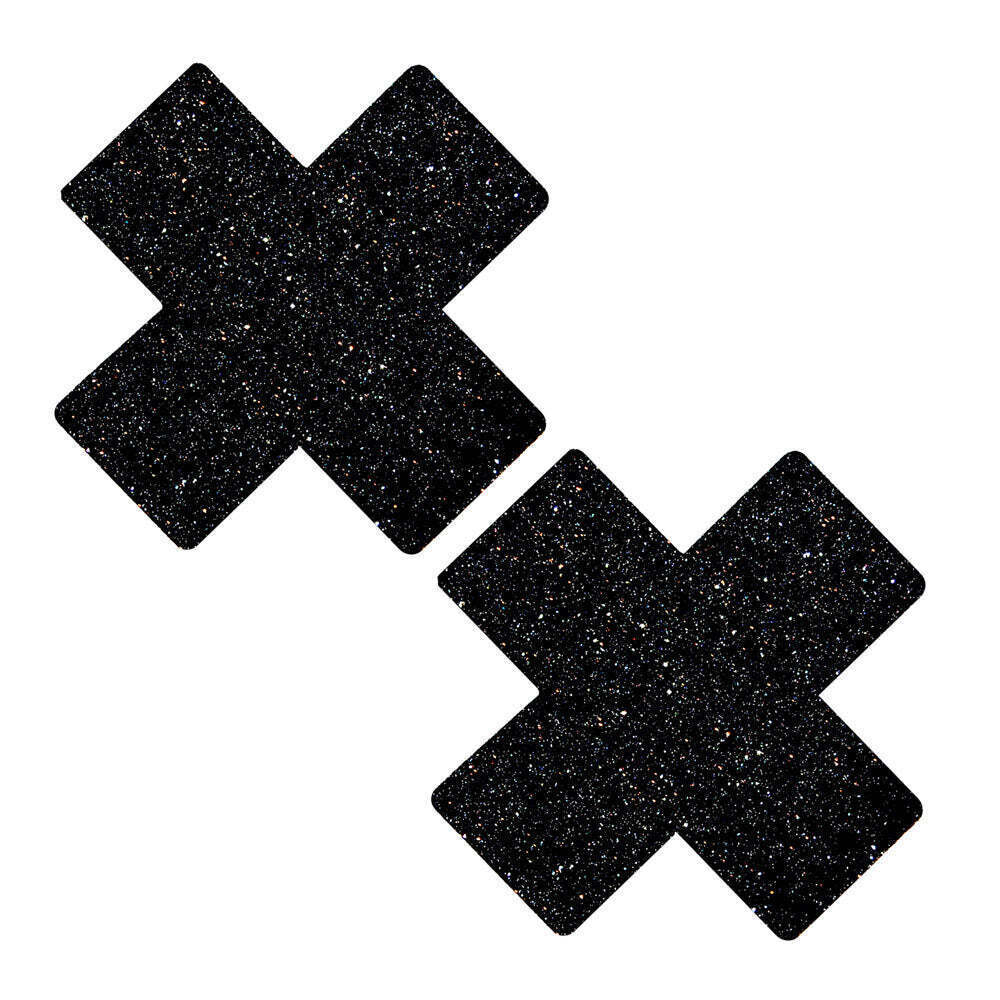 Neva Nude - Black Malice Glitter X Factor Nipztix Pasties